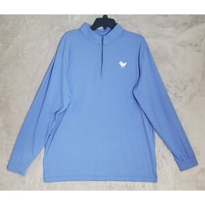 Bad Birdie Pullover Mens XXL Blue 1/4 Zip Golf Performance Stretch Logo EUC